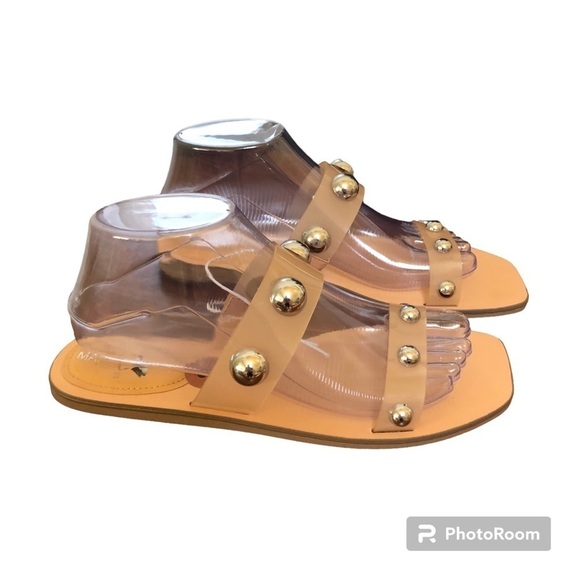 Marc Fisher Bauble Frosted strap slip on sandals 8 - Picture 1 of 4